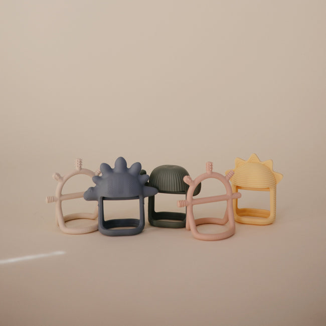 MTT-138, Mushie No-Drop Sensory Teether | MTT-142, Mushie No-Drop Sensory Teether