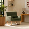 1085OBL,Nursery Works,Sleepytime Rocker in Olive Boucle w/Light Legs