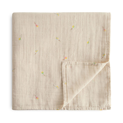Mushie Organic Cotton Muslin Swaddle Blanket
