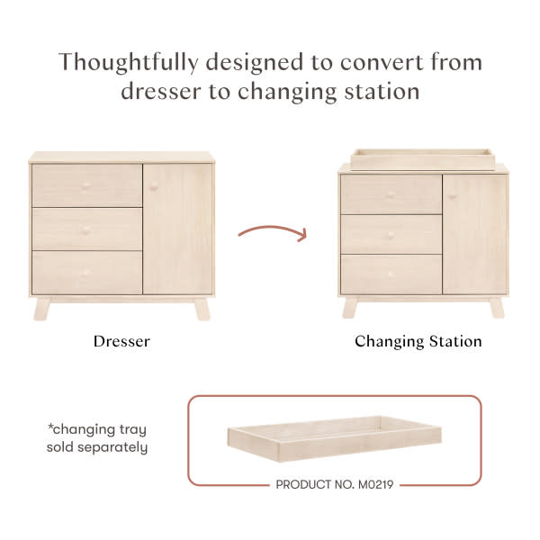 M0219NX,The MDB Family,Universal Removable Changing Tray in Washed Natural
