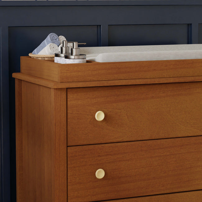 M10323CTN,Babyletto,Sprout 3-Drawer Changer Dresser in Chestnut and Natural Finish