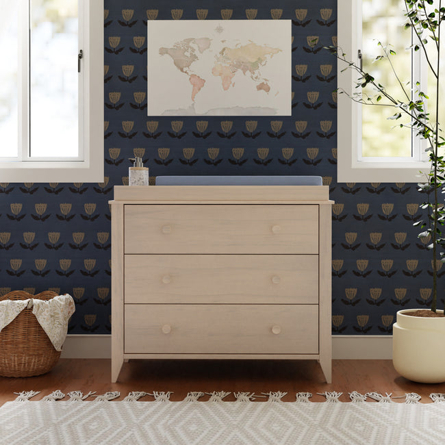 M10323NXW,Babyletto,Sprout 3-Drawer Changer Dresser in Washed Natural and White