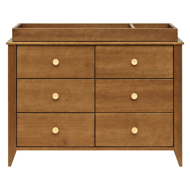 M10326CTN,Babyletto,Sprout 6-Drawer Double Dresser in Chestnut and Natural