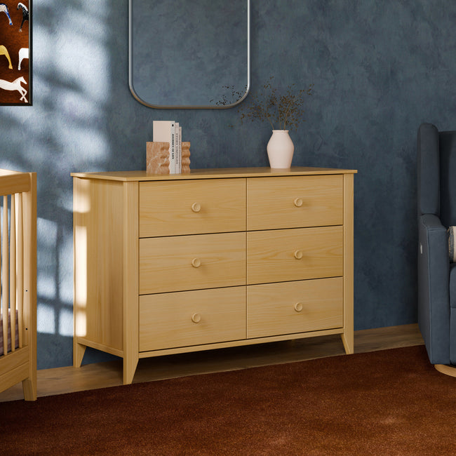 M10326HY,Babyletto,Sprout 6-Drawer Double Dresser in Honey