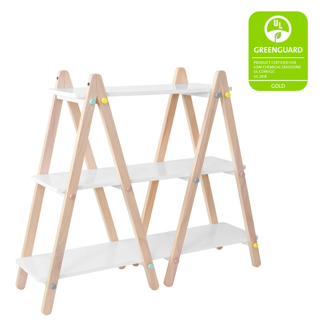 M10511WNX,Babyletto Kids,Dottie Bookcase in White and Washed Natural Finish