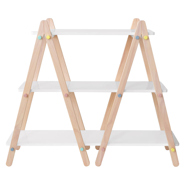 M10511WNX,Babyletto Kids,Dottie Bookcase in White and Washed Natural Finish