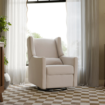 M11277PBEW,Babyletto,Kiwi Recliner and Swivel Glider in Performance Beach Eco-Weave