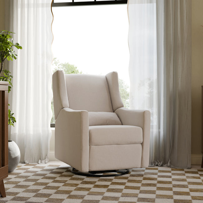 M11277PBEW,Babyletto,Kiwi Recliner and Swivel Glider in Performance Beach Eco-Weave