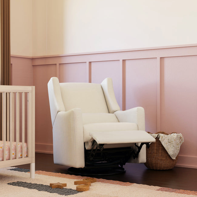 M11277PCMEW,Babyletto,Kiwi Recliner and Swivel Glider in Performance Cream Eco-Weave