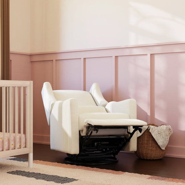 M11277PCMEW,Babyletto,Kiwi Recliner and Swivel Glider in Performance Cream Eco-Weave