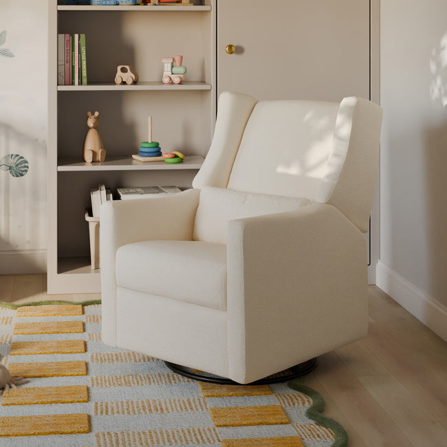 M11277PWB,Babyletto,Kiwi Recliner and Swivel Glider in Performance Ivory Boucle