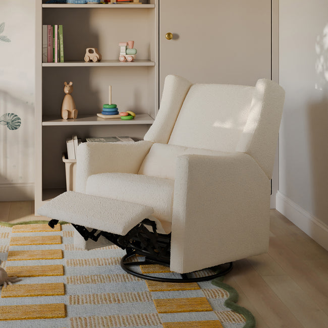 M11277PWB,Babyletto,Kiwi Recliner and Swivel Glider in Performance Ivory Boucle