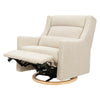 M11278ATLB,Babyletto,Kiwi Plus Chair and a Half Power Glider Recliner in Almond Teddy Loop w/ Light Wood Base