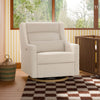 M11278ATLB,Babyletto,Kiwi Plus Chair and a Half Power Glider Recliner in Almond Teddy Loop w/ Light Wood Base