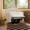 M11278ATLB,Babyletto,Kiwi Plus Chair and a Half Power Glider Recliner in Almond Teddy Loop w/ Light Wood Base