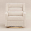 M11278ATLB,Babyletto,Kiwi Plus Chair and a Half Power Glider Recliner in Almond Teddy Loop w/ Light Wood Base