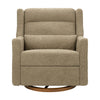 M11278LTDB,Babyletto,Kiwi Plus Chair and a Half Power Glider Recliner in Latte Teddy Loop w/ Dark Wood Base