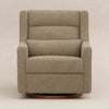 M11278LTDB,Babyletto,Kiwi Plus Chair and a Half Power Glider Recliner in Latte Teddy Loop w/ Dark Wood Base