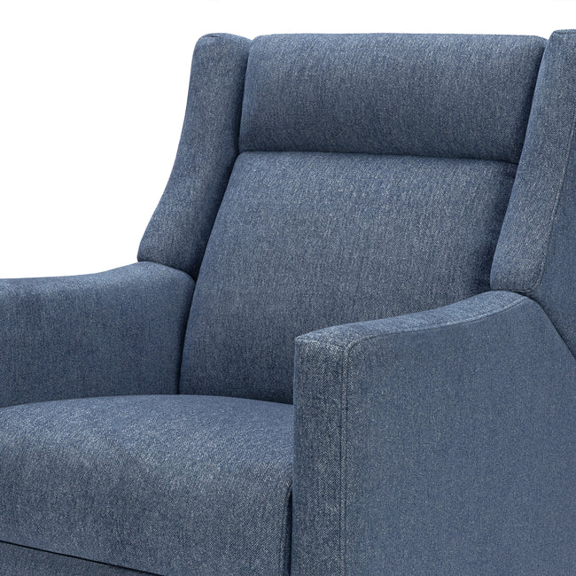 M11282OECDB,Babyletto,Kiwi Pro Power Glider Recliner w/ Power Lumbar in Performance Ocean Eco-Chenille w/Dark WoodBase