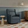 M11282OECDB,Babyletto,Kiwi Pro Power Glider Recliner w/ Power Lumbar in Performance Ocean Eco-Chenille w/Dark WoodBase