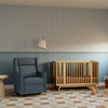 M11282OECDB,Babyletto,Kiwi Pro Power Glider Recliner w/ Power Lumbar in Performance Ocean Eco-Chenille w/Dark WoodBase
