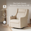 M11283AT,Babyletto,Kiwi Deluxe Power Glider Recliner w/Heat&Massage in Almond Teddy Loop