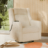 M11283AT,Babyletto,Kiwi Deluxe Power Glider Recliner w/Heat&Massage in Almond Teddy Loop