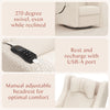 M11283AT,Babyletto,Kiwi Deluxe Power Glider Recliner w/Heat&Massage in Almond Teddy Loop