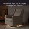 M11283AT,Babyletto,Kiwi Deluxe Power Glider Recliner w/Heat&Massage in Almond Teddy Loop