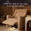 M11283CSG,Babyletto,Kiwi Deluxe Power Glider Recliner w/Heat&Massage in Chai Shearling