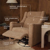 M11283CSG,Babyletto,Kiwi Deluxe Power Glider Recliner w/Heat&Massage in Chai Shearling