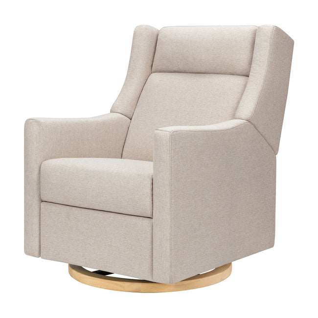 M11283PBEW,Babyletto,Kiwi Deluxe Power Glider Recliner w/Heat&Massage in Performance Beach Eco-Weave