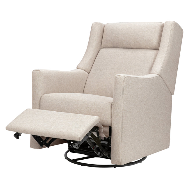 M11283PBEW,Babyletto,Kiwi Deluxe Power Glider Recliner w/Heat&Massage in Performance Beach Eco-Weave