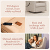 M11283PBEW,Babyletto,Kiwi Deluxe Power Glider Recliner w/Heat&Massage in Performance Beach Eco-Weave