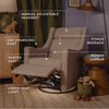 M11283PBEW,Babyletto,Kiwi Deluxe Power Glider Recliner w/Heat&Massage in Performance Beach Eco-Weave