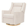 M11283PCMEW,Babyletto,Kiwi Deluxe Power Glider Recliner w/Heat&Massage in Performance Cream Eco-Weave
