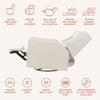 M11283PCMEW,Babyletto,Kiwi Deluxe Power Glider Recliner w/Heat&Massage in Performance Cream Eco-Weave