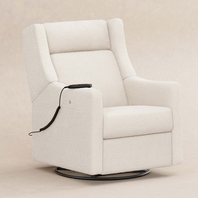 M11283PWB,Babyletto,Kiwi Deluxe Power Glider Recliner w/Heat&Massage in Performance Ivory Boucle