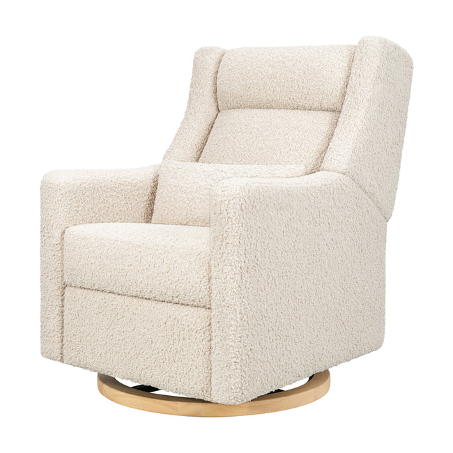 M11286AT,Babyletto,Kiwi Plus Power Glider Recliner w/ Power Headrest in Almond Teddy Loop