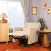 M11286AT,Babyletto,Kiwi Plus Power Glider Recliner w/ Power Headrest in Almond Teddy Loop