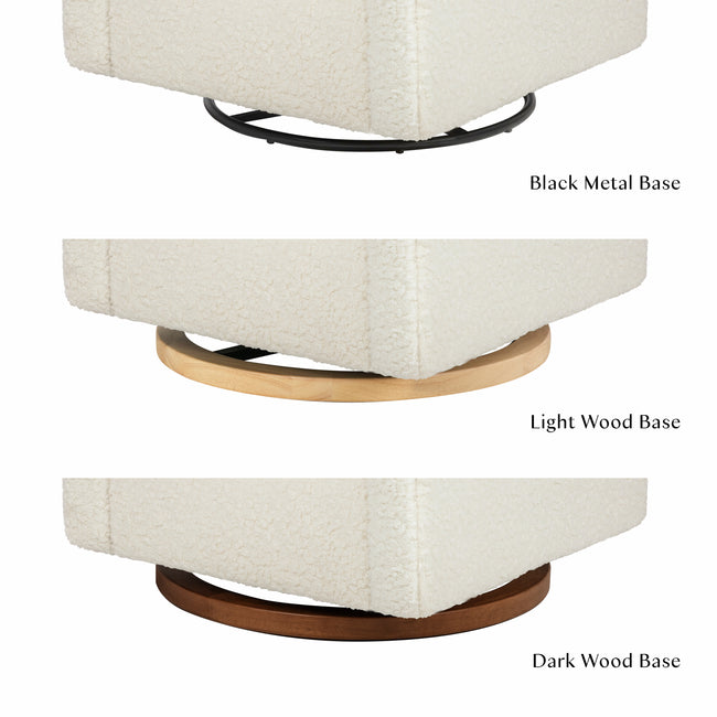 M11286CMSG,Babyletto,Kiwi Plus Power Glider Recliner w/ Power Headrest in Cream Shearling