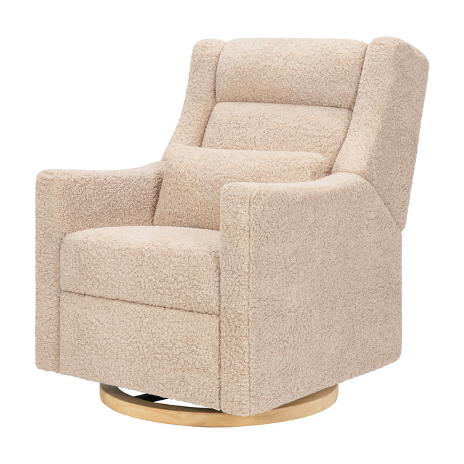 M11286CSG,Babyletto,Kiwi Plus Power Glider Recliner w/ Power Headrest in Chai Shearling