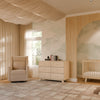 M11286CSG,Babyletto,Kiwi Plus Power Glider Recliner w/ Power Headrest in Chai Shearling