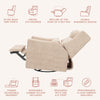 M11286CSG,Babyletto,Kiwi Plus Power Glider Recliner w/ Power Headrest in Chai Shearling