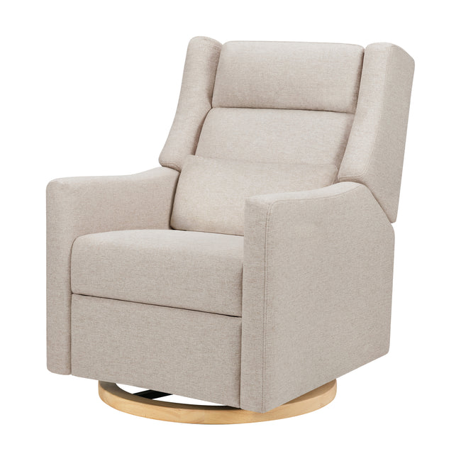 M11286PBEW,Babyletto,Kiwi Plus Power Glider Recliner w/ Power Headrest in Performance Beach Eco-Weave