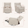 M11286PBEW,Babyletto,Kiwi Plus Power Glider Recliner w/ Power Headrest in Performance Beach Eco-Weave
