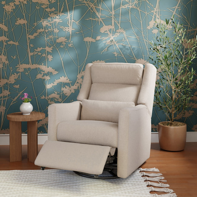 M11286PBEW,Babyletto,Kiwi Plus Power Glider Recliner w/ Power Headrest in Performance Beach Eco-Weave