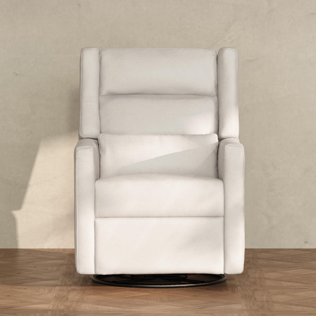 M11286PCMEW,Babyletto,Kiwi Plus Power Glider Recliner w/ Power Headrest in Performance Cream Eco-Weave