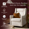 M11286PCMEW,Babyletto,Kiwi Plus Power Glider Recliner w/ Power Headrest in Performance Cream Eco-Weave