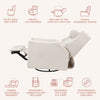 M11286PCMEW,Babyletto,Kiwi Plus Power Glider Recliner w/ Power Headrest in Performance Cream Eco-Weave